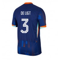 Maglia Calcio Paesi Bassi Matthijs de Ligt #3 Seconda Divisa Europei 2024 Manica Corta